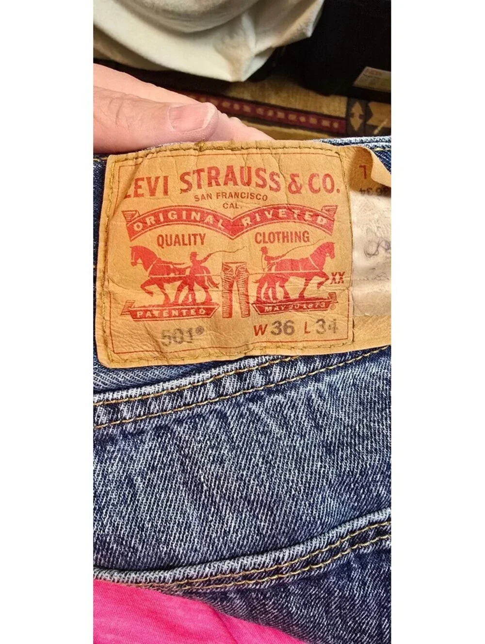 Circa 2016 Levi 501 Button Fly 36x34 in great shape